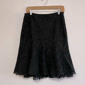 SALE - Elie Tahari Silk Lace Skirt